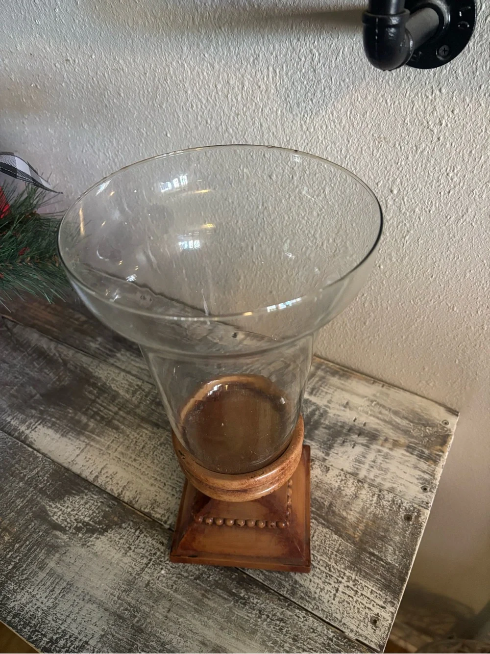 Southern Living At Home Large Kensington Hurricane Candle Holder 12-3/4 “